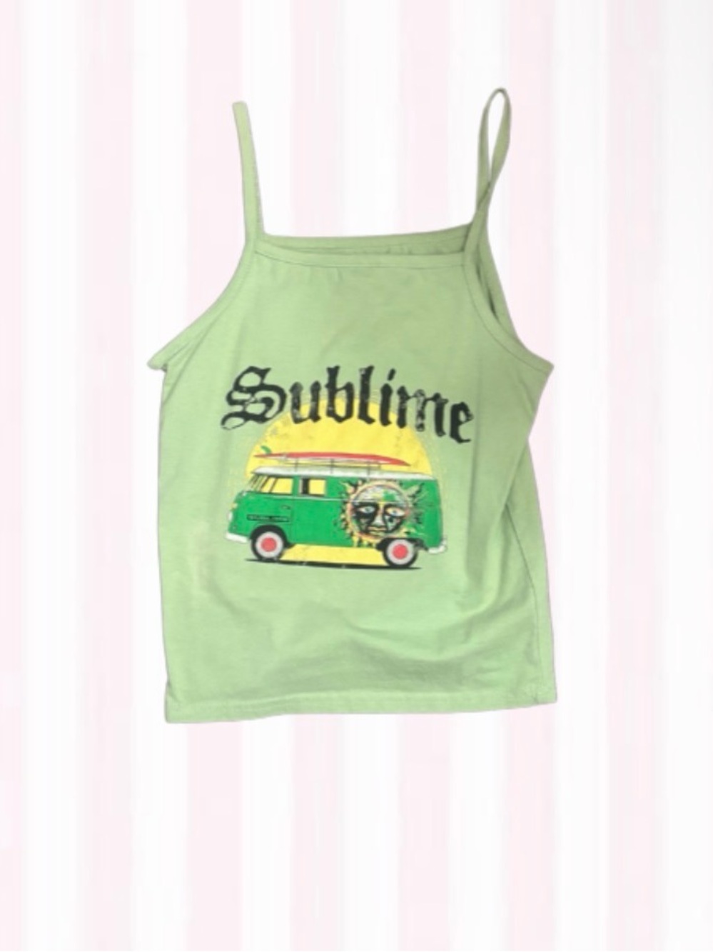 Sublime Branded Light Green Tank Top